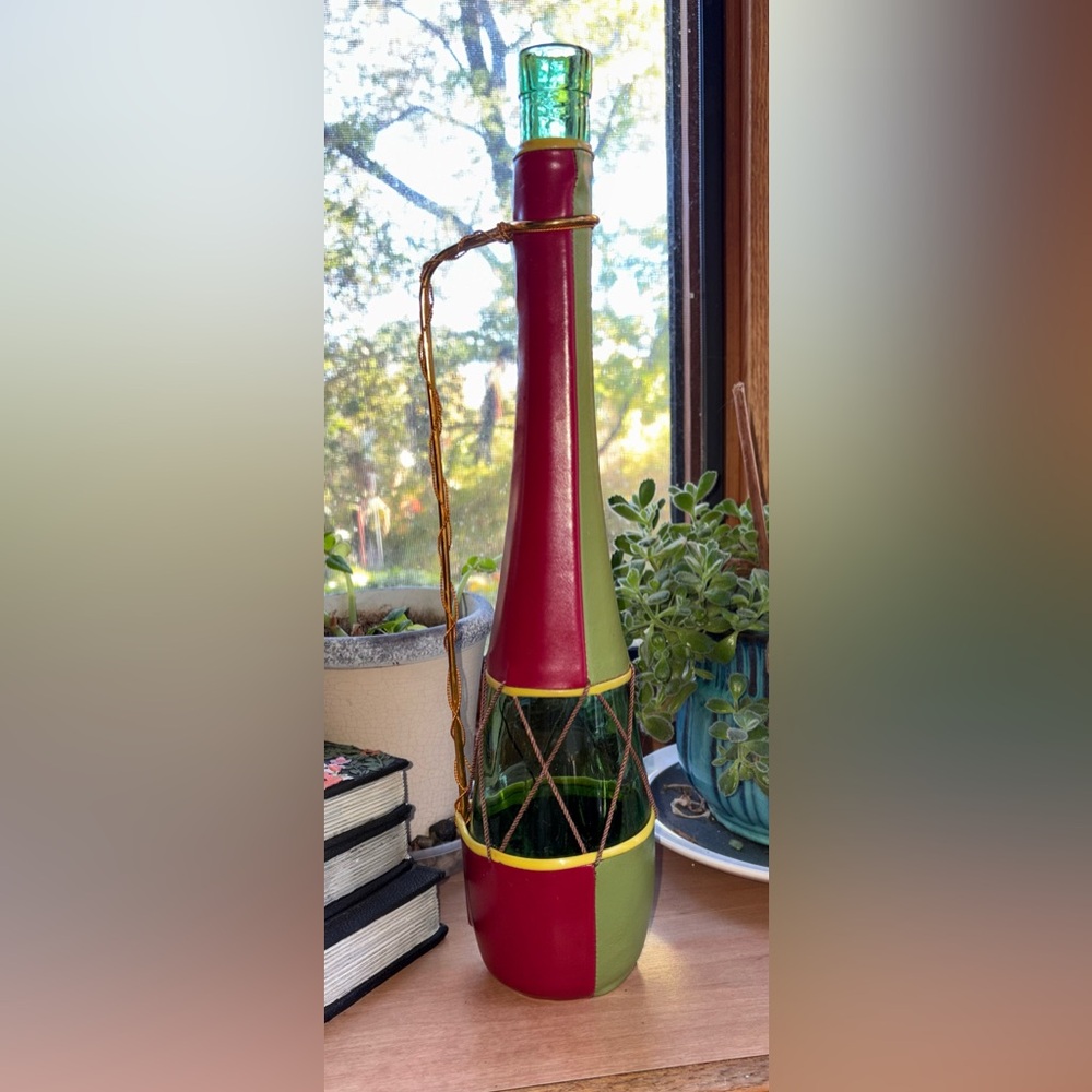 Vintage Lobeco Leather Wrapped Decanter